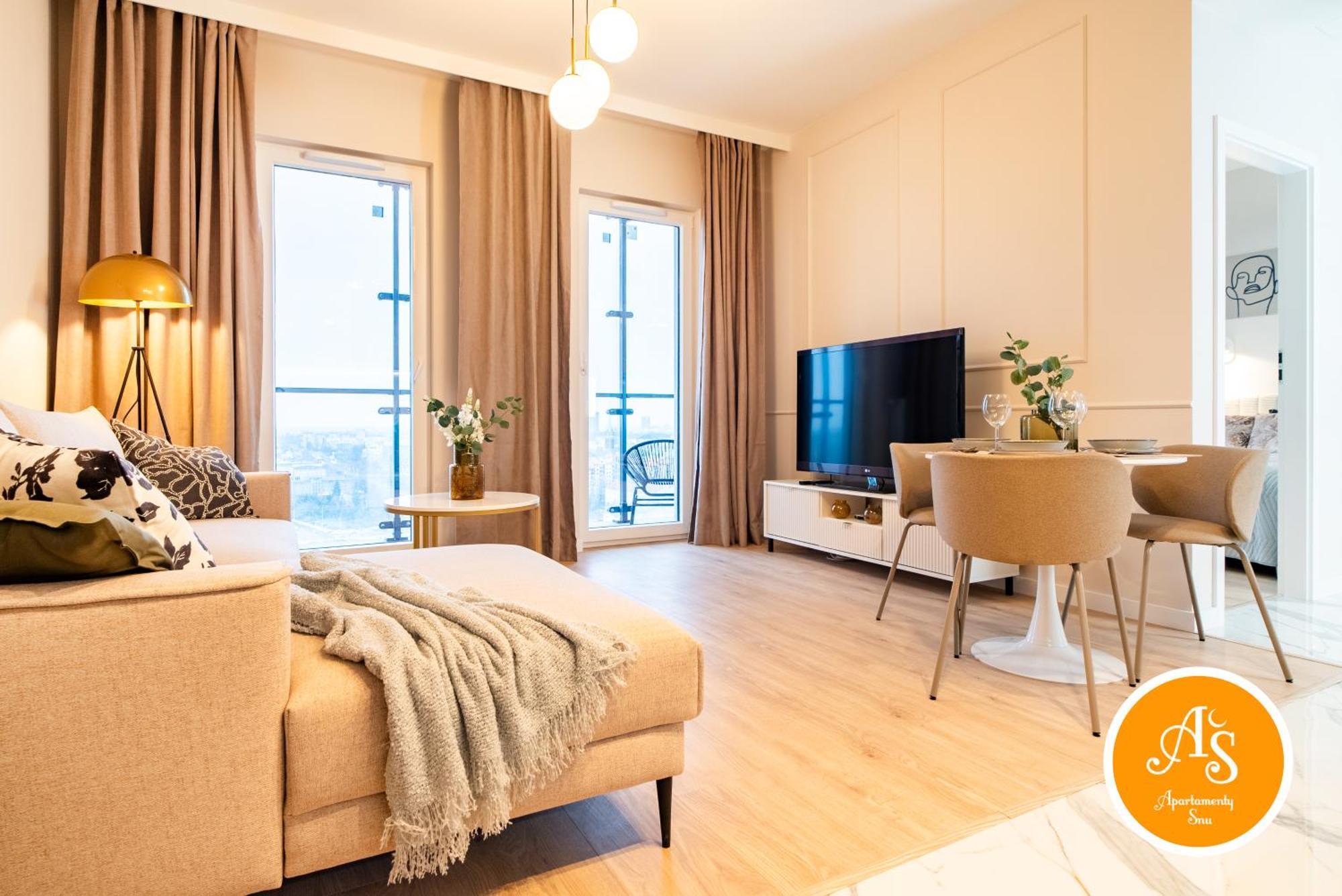 Apartamentysnu, Wola Tower Z Parkingiem Lägenhet